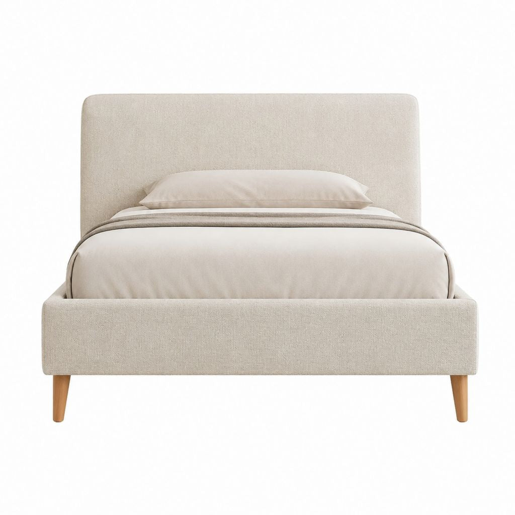 Polsterbett Doppelbett Beige Polyester Rechteckig 160 x 200 cm