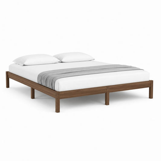 Doppelbett Bettgestell Nussbaum Massivholz rechteckig 160 x 200 cm